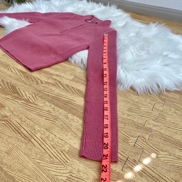 NWT J.ING Pink Basic Zip Up Sweater - Flamingo - Picture 12 of 15